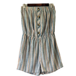 Hint of Blush striped strapless romper - Beautiful Multicolor - Size L